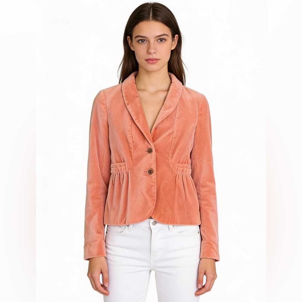 J.CREW Sienna Velvet Peplum Blazer